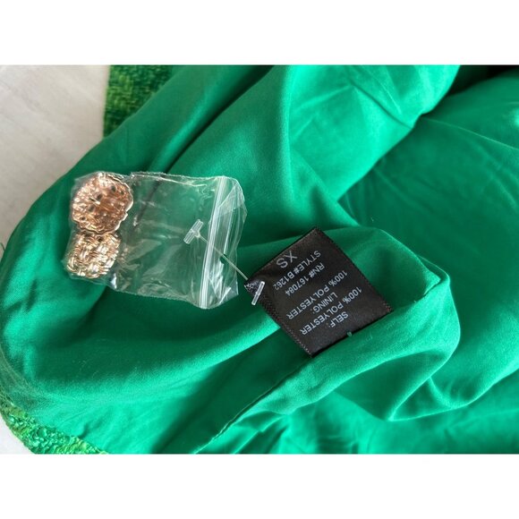 Pomander Place by Tuckernuck  Womens XS Emerald Tweed Stacie Dress - Picture 7 of 11